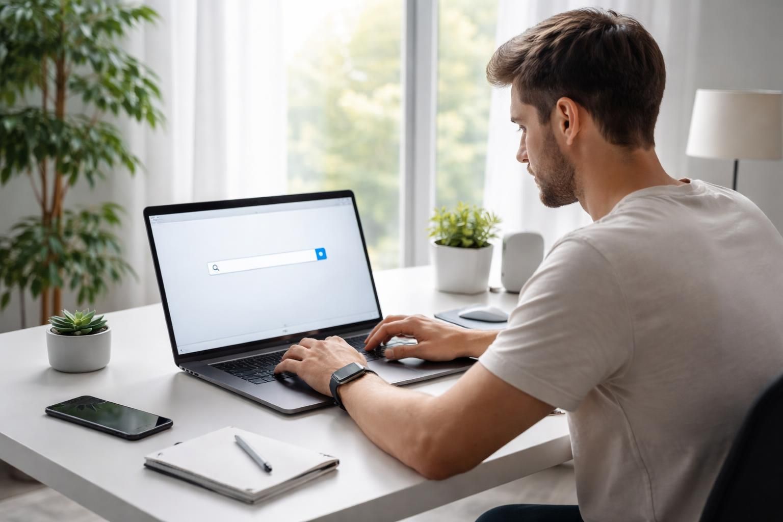 effectuez facilement une recherche sur google ou saisissez une url pour accéder rapidement aux informations souhaitées.
